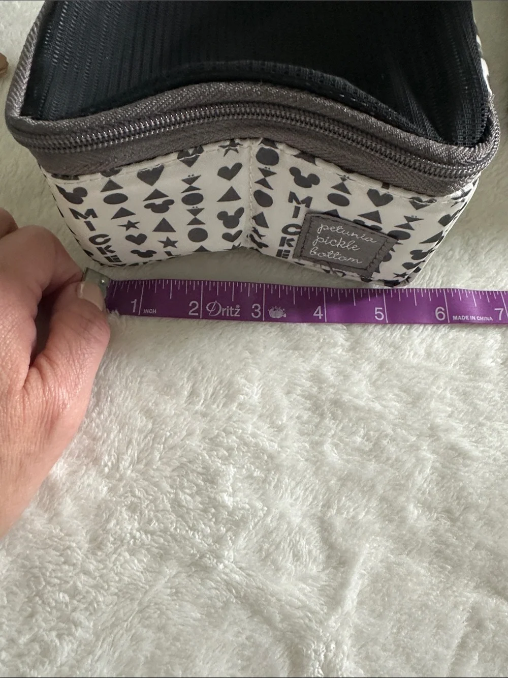 Petunia Pickle Bottom Disney Gray & White Patterned Bag Pouch Set